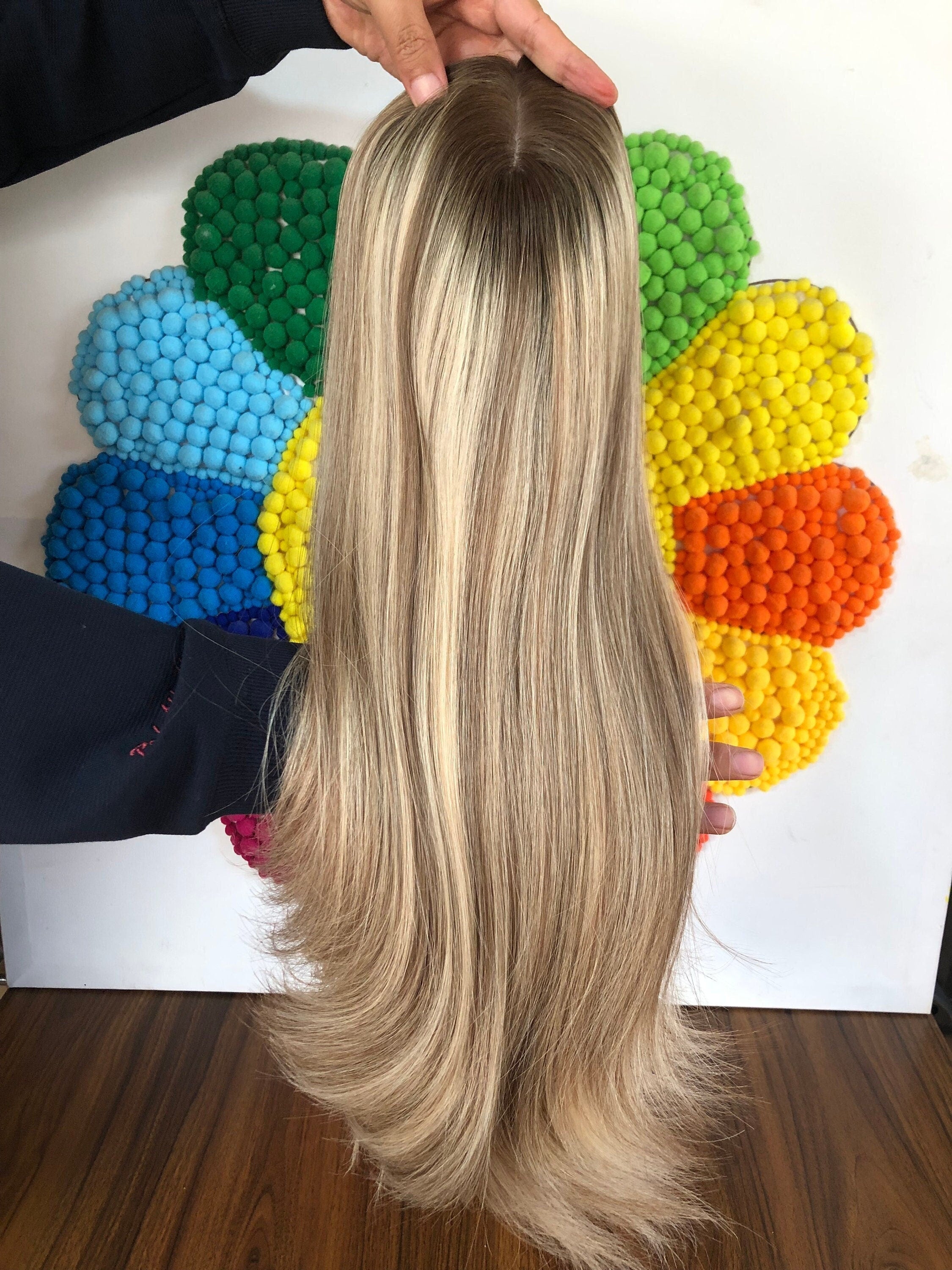 8X8" Silk Base European Hair Topper,Luxious Quality Blonde Human Hair Toupee for Women