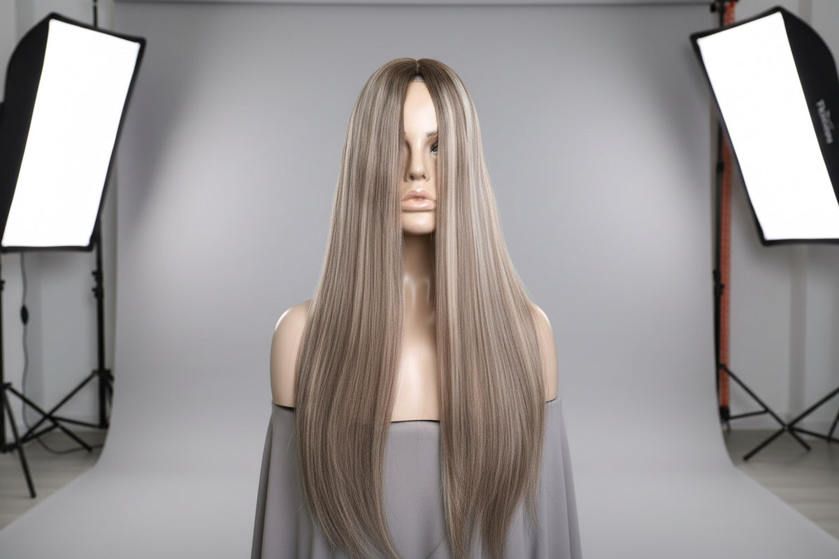 טופר באלאיאז׳ בלונד ארוך ‎66 ס״מ | בסיס סקין ‎20×20 ס״מ