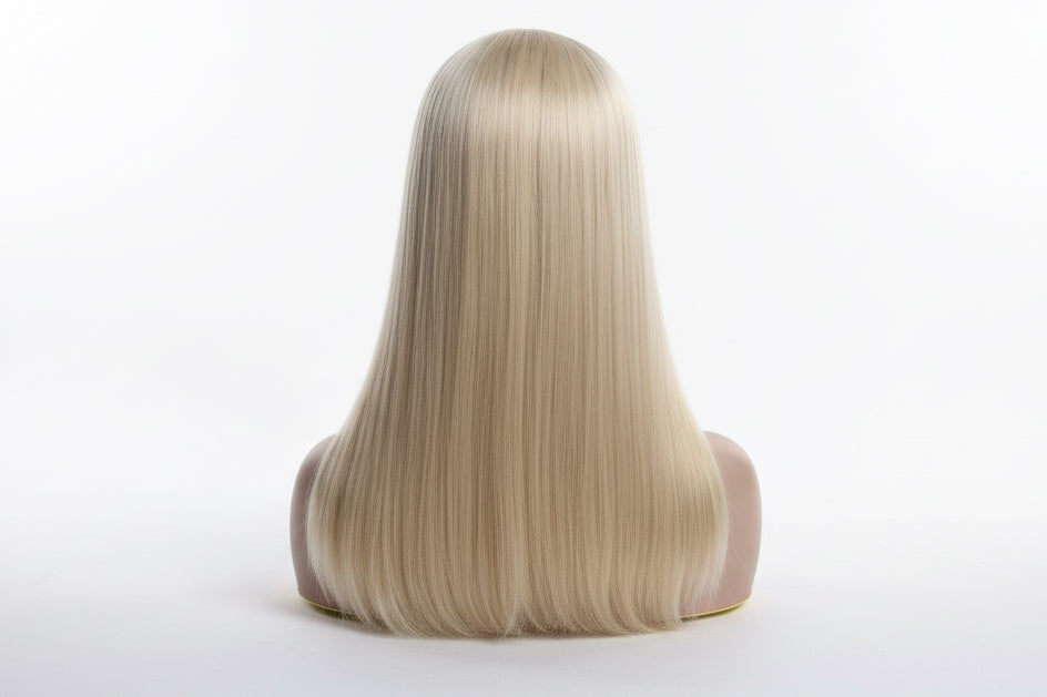 16-24" 8X8" Light Blonde Silk Base European Hair Toppers,Able to Be Colored Styled