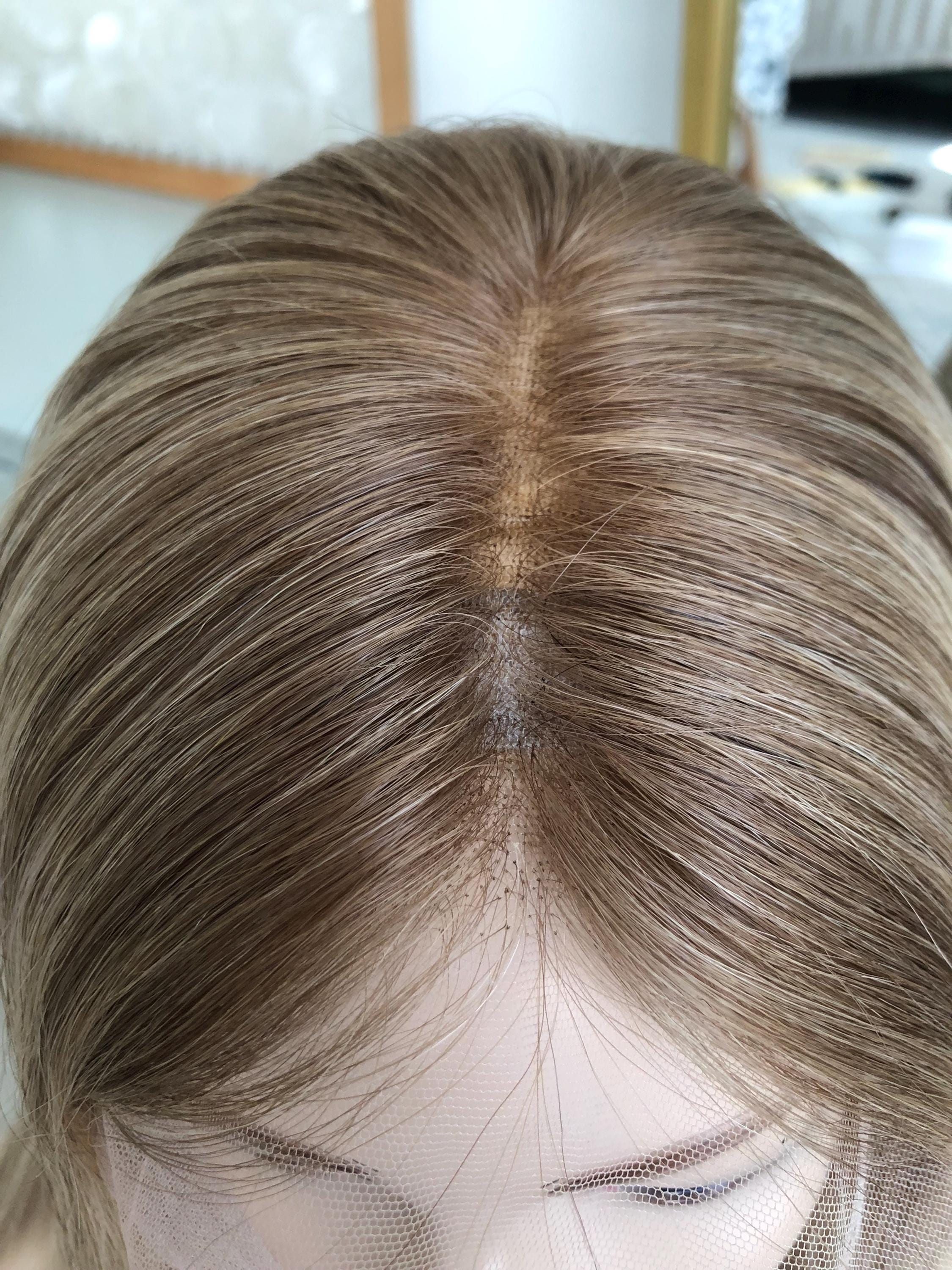 Bayaged Blonde 8X8" HD Lace Frontal Human Vigrin Hair Toppers, Light Density